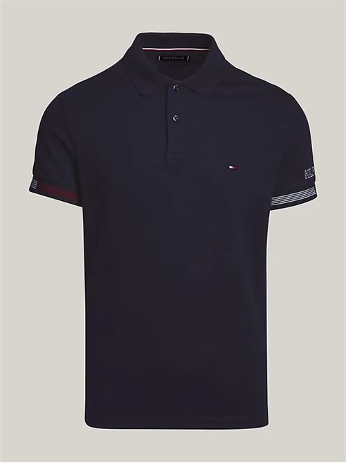 flag cuff slim polo TOMMY HILFIGER | MW0MW34780DW5